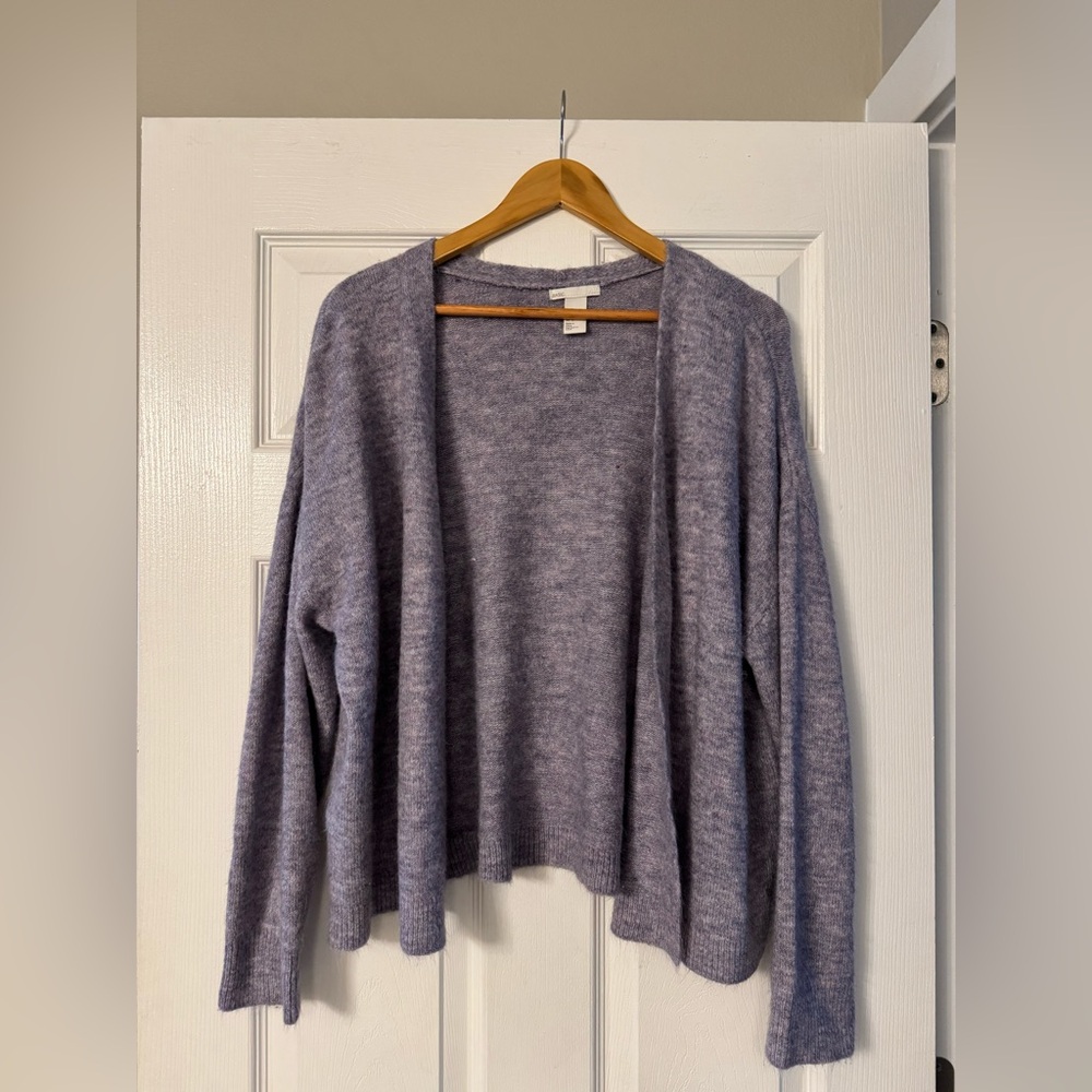 H&M Basic Purple Cozy Cardigan Sweater Size Large
